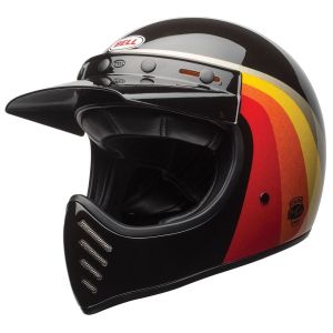 MOTO אתר הדילים המוטוריים קסדות מבוגרים Bell Moto 3 Motorcycle Helmet - Chemical Candy Black/Gold - All Sizes