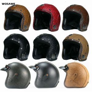 MOTO אתר הדילים המוטוריים קסדות מבוגרים Motorcycle 3/4 Helmet Open Face Moto ABS Shockproof Breathable Helmet+Visor Cool