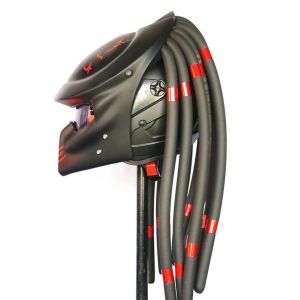 MOTO אתר הדילים המוטוריים קסדות מבוגרים PRO PREDATOR MATT BLACK MOTORCYCLE HELMET LÁMPARA ROJA PERSONALIZADA MOTO SKULL