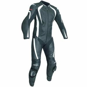 MOTO אתר הדילים המוטוריים חליפות מבוגרים RST Motorcycle R-18 CE One Piece Leather Suit  - Black White - Sliders - Back