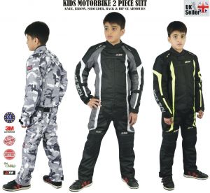 MOTO אתר הדילים המוטוריים חליפות ילדים Youth Kids Girls Boys Bikers Motorbike Suit Motorcycle Jacket Trouser CE Armours