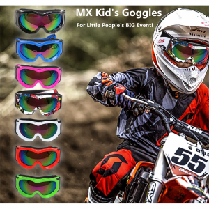 MOTO אתר הדילים המוטוריים משקפי ילדים NEW Kids Anti UV Dust Motorcycle Motorbike Goggles Glasses Off Road Gear Eyewear