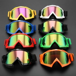 MOTO אתר הדילים המוטוריים משקפי מבוגרים  Motorcycle Helmet Goggles Wind Dust Proof Colorful Lens Glasses Anti-UV Eyewear