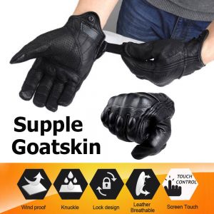 MOTO אתר הדילים המוטוריים כפפות מבוגרים Genuine Leather Motorcycle Bike Full Finger Summer Winter Riding Sports Gloves
