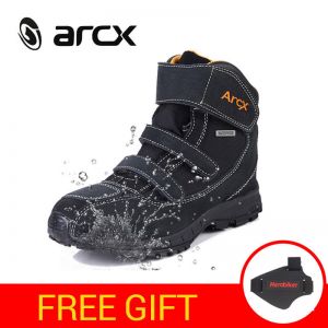 MOTO אתר הדילים המוטוריים מגפי שטח ARCX Waterproof Motorcycle Boots Men Shoes Genuine Cow Suede Riding Biker Shoes