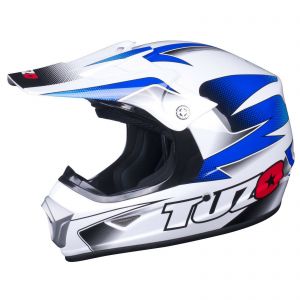 MOTO אתר הדילים המוטוריים קסדות ילדים Tuzo MX Motorcycle Motorcross ECE Approved XP-7 Kids Helmet - Blue