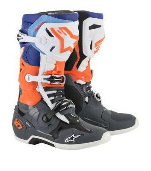    Alpinestars Tech 10 Boots Grey/Orange/Blue/White