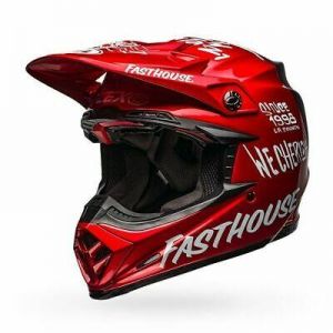    Bell Moto-9 Flex Helmet Fasthouse DID Red/Navy Red