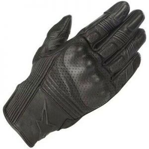 Alpinestars Mustang V2 Gloves Black Leather Short Motorcycle Gloves New