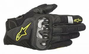Alpinestars SMX-1 AIR V2 Black Fluo Yellow Short Mens Mesh Summer Gloves