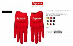 NWT SS18 Supreme x Fox Racing Bomber Box Logo LT Gloves Red Size Medium IN HAND