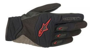 Alpinestars SHORE Leather/Textile/Mesh Riding Gloves (Black/Red) Choose Size