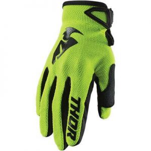 THOR SECTOR S20 YOUTH GLOVES OFF-ROAD MX MOTOCROSS ENDURO MTB BMX - FLO YELLOW