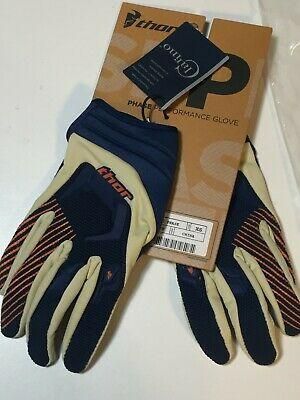 THOR MOTOCROSS ATV GLOVES ADULT XSMALL YAMAHA YZ BLUE  KTM ORANGE *