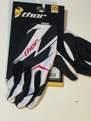 THOR MOTOCROSS ATV GLOVES ADULT X-SM BLK/RED/WHT MOTO GEAR CRF YZF * BRAND NEW *