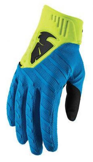 Thor MX Motocross Men&#039;s Rebound Gloves (Electric Blue/Acid) Choose Size