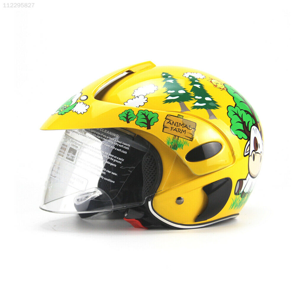 MOTO אתר הדילים המוטוריים קסדות ילדים AFCD Children Electric Helmet  Motorcycle Black Matte Black Helicopter